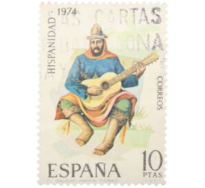 Почтовая марка 10 песет 1974 года Испания «Гаучо Мартин Фиерро» — Фото №1