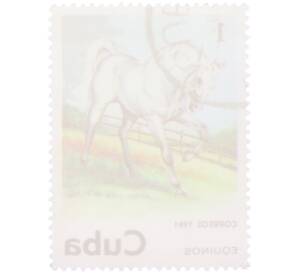 Почтовая марка 1 сентаво 1981 года Куба «Белая лошадь» — Фото №2