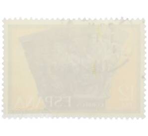 Почтовая марка 12 песет 1975 года Испания «Капитель Бегство в Египет» — Фото №2