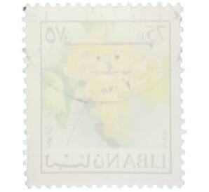 Почтовая марка 75 пиастров 1973 года Ливан «Белый виноград» (Авиапочта) — Фото №2