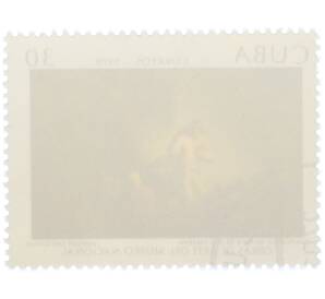 Почтовая марка 30 сентаво 1979 года Куба «Произведения искусства из Национального музея — Крестьяне перед таверной (Адриана ван Остаде)» — Фото №2