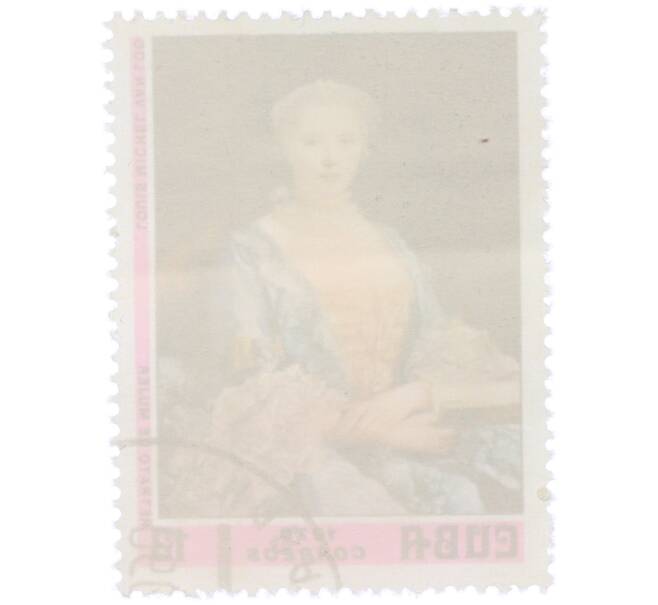 Почтовая марка 12 сентаво 1976 года Куба «Портрет женщины (Луи-Мишель ван Лоо)» (Артикул: K12-78288) — Фото №2