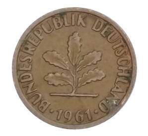 2 пфеннига 1961 года F Германия — Фото №1
