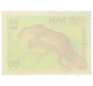 Почтовая марка 60 су 1981 года Вьетнам «Леопард (Panthera pardus)» — Фото №2