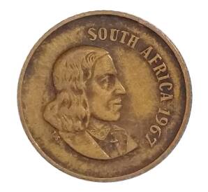 1 цент 1967 года ЮАР (надпись на английском языке «SOUTH AFRICA») — Фото №1