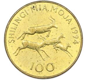100 шиллингов 1994 года Танзания — Фото №1