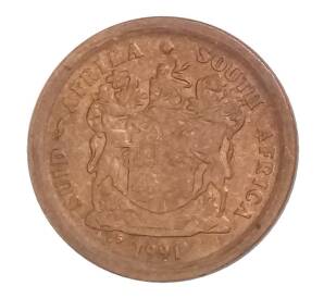 2 цента 1991 года ЮАР — Фото №1