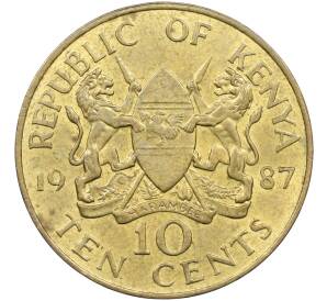 10 центов 1987 года Кения — Фото №1