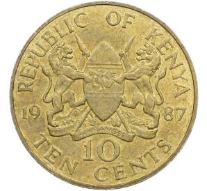10 центов 1987 года Кения — Фото №1
