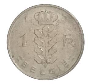 1 франк 1967 года Бельгия — Надпись на фламандском (BELGIE) — Фото №2