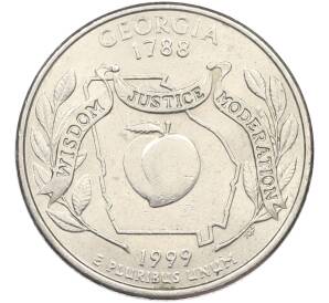 1/4 доллара (25 центов) 1999 года P США «Штаты и территории — Джорджия» — Фото №1