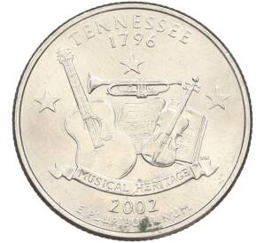 1/4 доллара (25 центов) 2002 года D США «Штаты и территории — Теннесси» — Фото №1