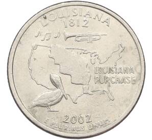 1/4 доллара (25 центов) 2002 года D США «Штаты и территории — Луизиана» — Фото №1