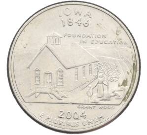 1/4 доллара (25 центов) 2004 года D США «Штаты и территории — Айова» — Фото №1