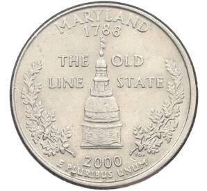 1/4 доллара (25 центов) 2000 года P США «Штаты и территории — Мэриленд» — Фото №1