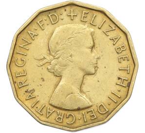 3 пенса 1957 года Великобритания — Фото №2