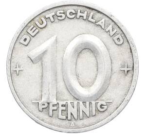 10 пфеннигов 1949 года A Восточная Германия (ГДР) — Фото №2