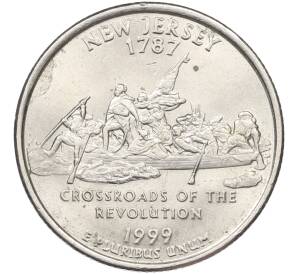 1/4 доллара (25 центов) 1999 года P США «Штаты и территории — Нью-Джерси» — Фото №1