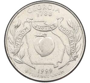 1/4 доллара (25 центов) 1999 года D США «Штаты и территории — Джорджия» — Фото №1