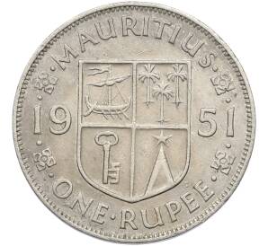 1 рупия 1951 года Британский Маврикий — Фото №1