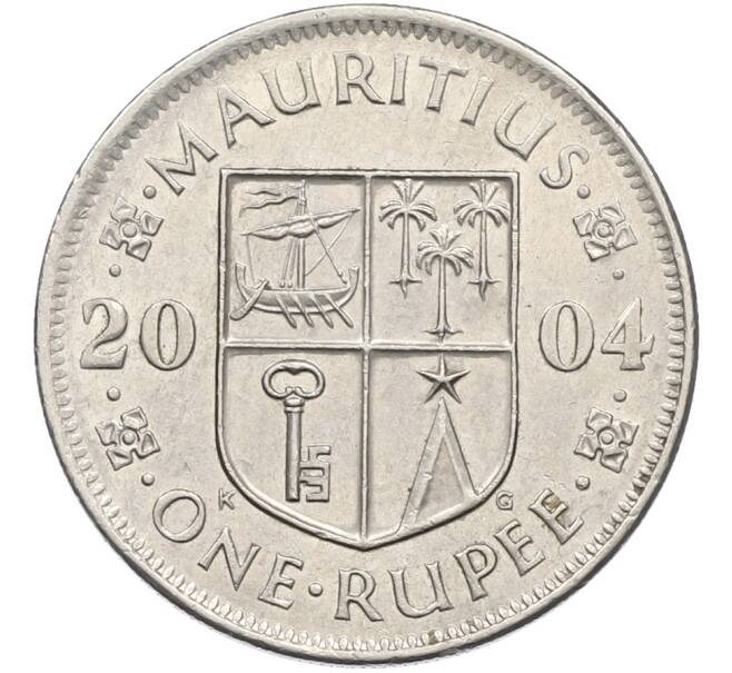 Монета 1 рупия 2004 года Маврикий (Артикул: K12-78722) — Фото №1