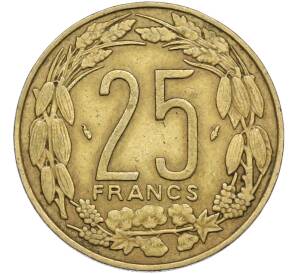 25 франков 1975 года Центрально-Африканский валютный союз — Фото №2