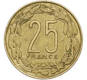 25 франков 1975 года Центрально-Африканский валютный союз — Фото №2