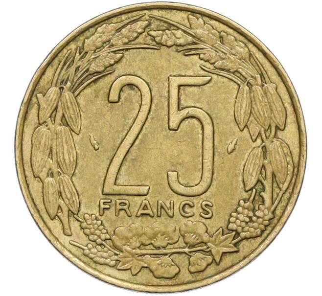 Монета 25 франков 1975 года Центрально-Африканский валютный союз (Артикул: K12-78782) — Фото №2