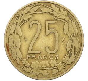 25 франков 1975 года Центрально-Африканский валютный союз — Фото №2