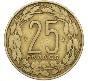 25 франков 1975 года Центрально-Африканский валютный союз — Фото №2