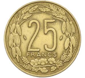 25 франков 1975 года Центрально-Африканский валютный союз — Фото №2