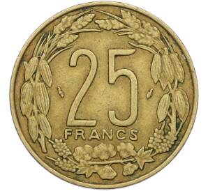 25 франков 1975 года Центрально-Африканский валютный союз — Фото №2