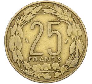 25 франков 1975 года Центрально-Африканский валютный союз — Фото №2