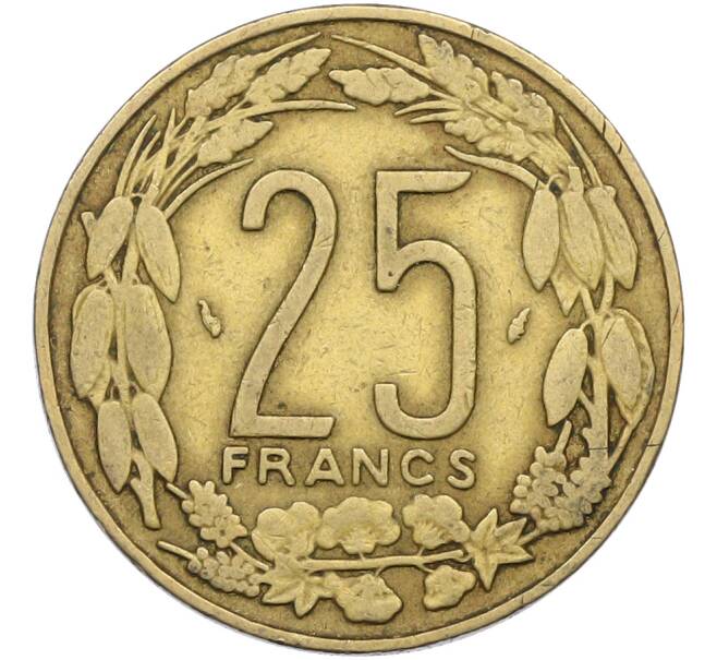 Монета 25 франков 1975 года Центрально-Африканский валютный союз (Артикул: K12-78788) — Фото №2