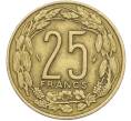 Монета 25 франков 1992 года Центрально-Африканский валютный союз (Артикул: K12-78790) — Фото №2