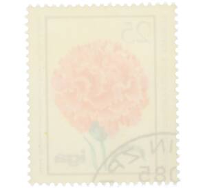 Почтовая марка 25 пфеннигов 1975 года Восточная Германия (ГДР) «Гвоздика» — Фото №2