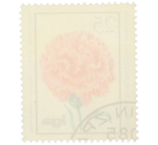 Почтовая марка 25 пфеннигов 1975 года Восточная Германия (ГДР) «Гвоздика» (Артикул: K12-78597) — Фото №2