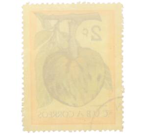 Почтовая марка 2 сентаво 1963 года Куба «Кубинские фрукты — Черимойя» — Фото №2