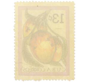 Почтовая марка 13 сентаво 1963 года Куба «Кубинские фрукты — Манго» — Фото №2