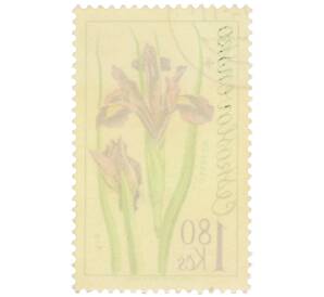 Почтовая марка 1.8 кроны 1973 года Чехословакия «Выставка цветов в Оломоуце — Ирис» — Фото №2