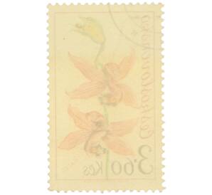 Почтовая марка 3.6 кроны 1973 года Чехословакия «Выставка цветов в Оломоуце — Цимбидиум» — Фото №2