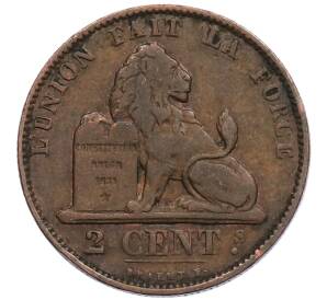 2 сантима 1874 года Бельгия — Фото №1