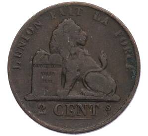 2 сантима 1863 года Бельгия — Фото №1