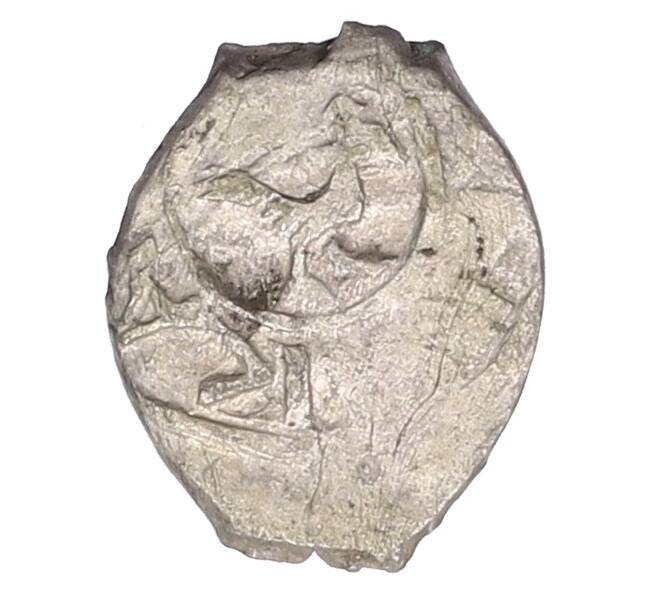 Монета Денга Суздальско-Нижегородское княжество (Князь на троне / петух) (Артикул: K1-7176) — Фото №2