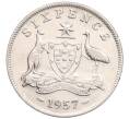 Монета 6 пенсов 1957 года Австралия (Артикул: K1-7178) — Фото №1
