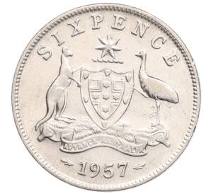 6 пенсов 1957 года Австралия — Фото №1