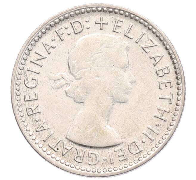 Монета 6 пенсов 1957 года Австралия (Артикул: K1-7178) — Фото №2