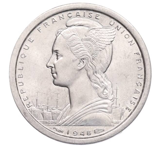 Монета 1 франк 1948 года Сен-Пьер и Микелон (Артикул: K1-7183) — Фото №2