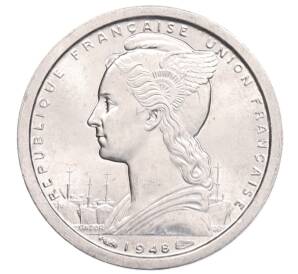 1 франк 1948 года Сен-Пьер и Микелон — Фото №2