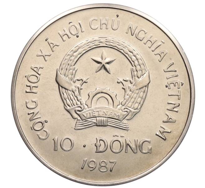 Монета 10 донг 1987 года Вьетнам «Орангутан» (Артикул: K1-7204) — Фото №2